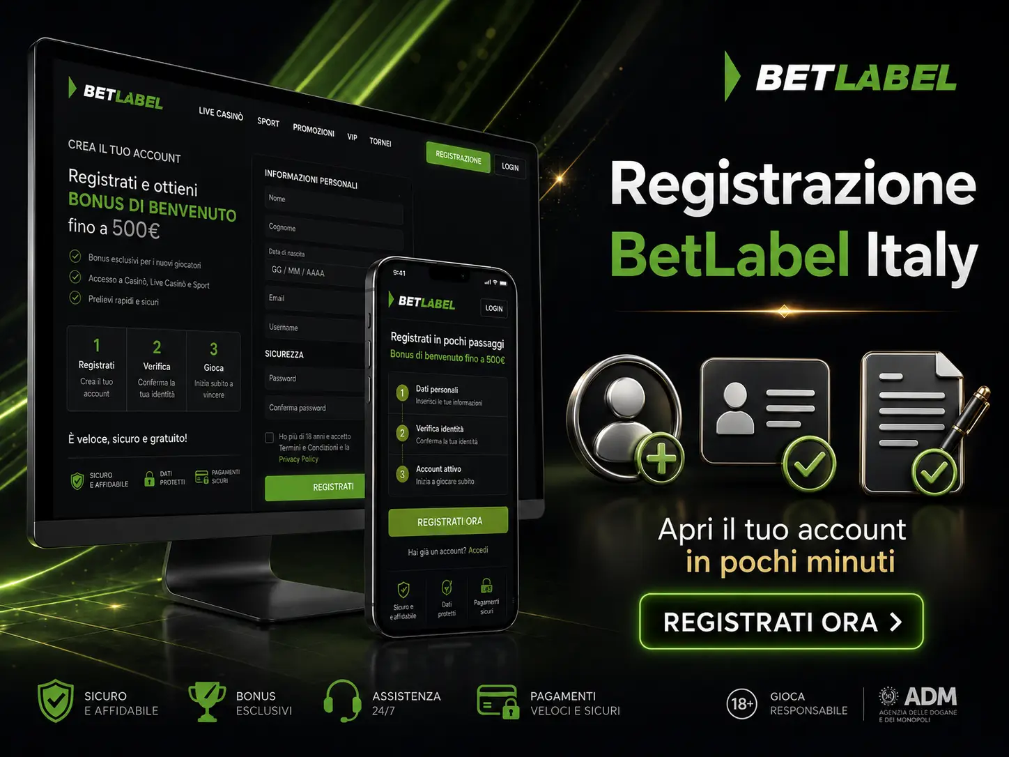 Registrazione E BetLabel Login