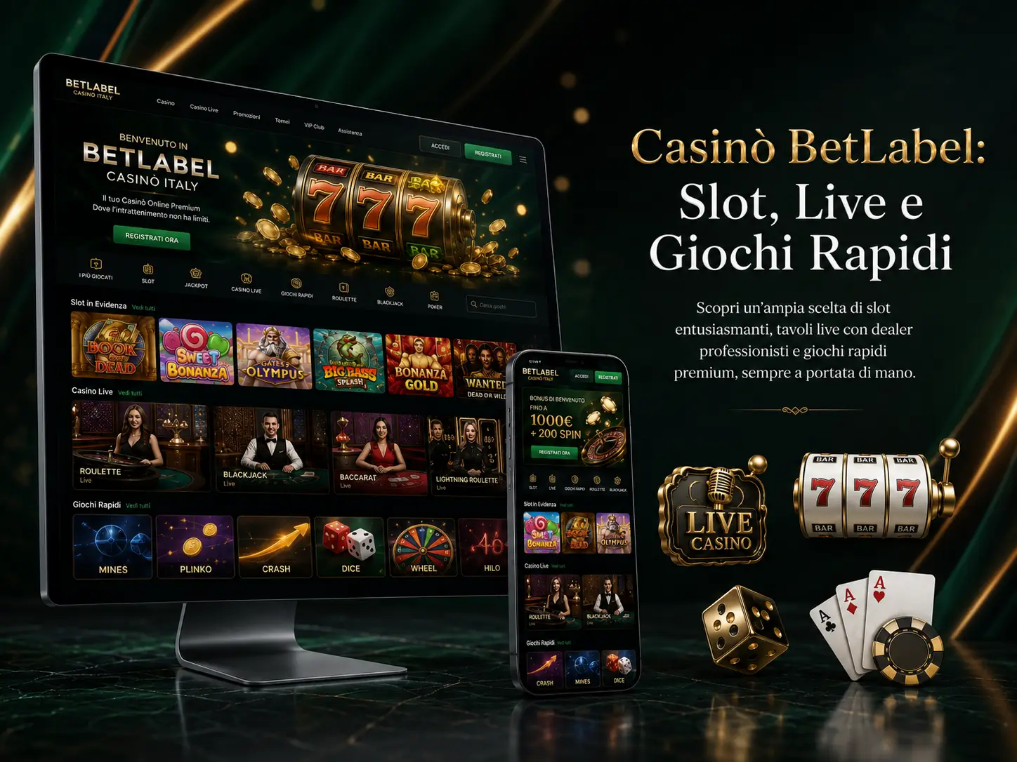 Casinò Betlabel Italy: Slot, Live Casino e Giochi Rapidi